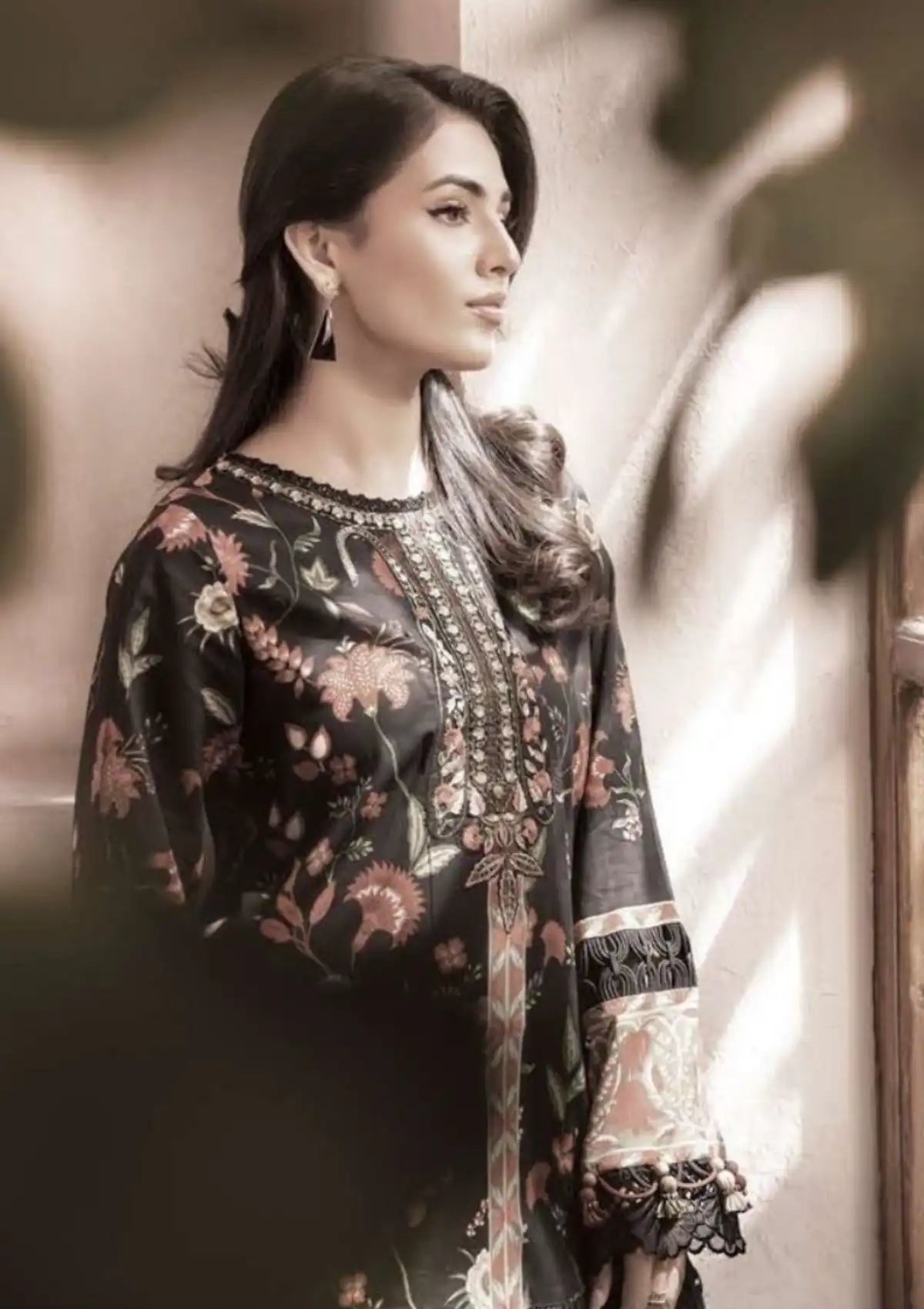 3 Piece Stitched Embroidered Lawn Suit From Maria.B By M.Basics Eid Collection'25-17