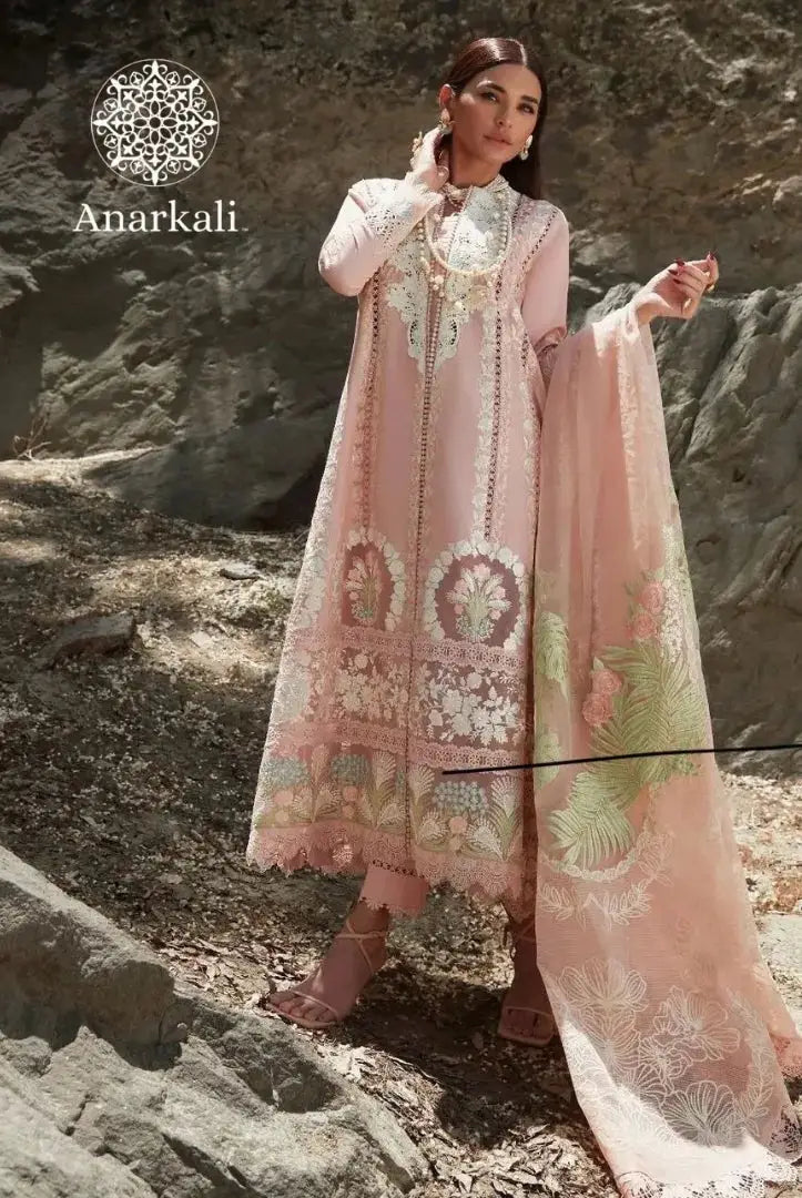 MEDLEY OF LACE - CRIMSON X SAIRA SHAKIRA LUXURY LAWN - SKIN