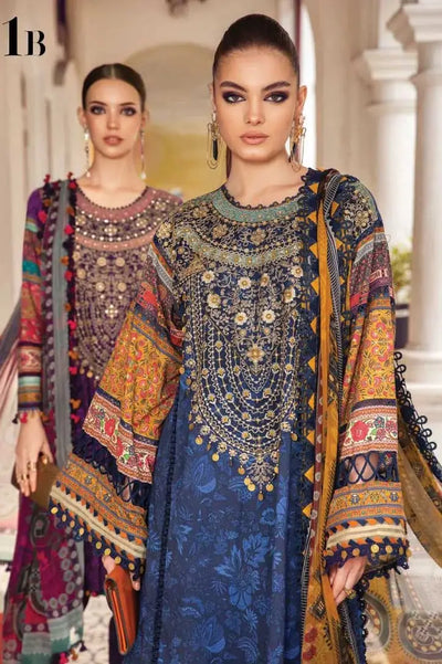 M Prints 3Piece Stitched Suit – 05