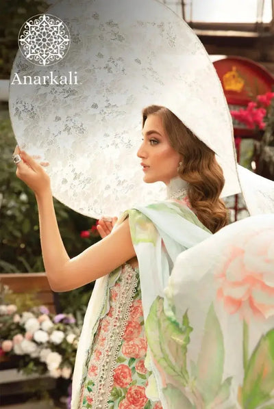 Maria.B M.Prints 3Piece Stitched Spring Summer 2024 Collection (Green & Pink)