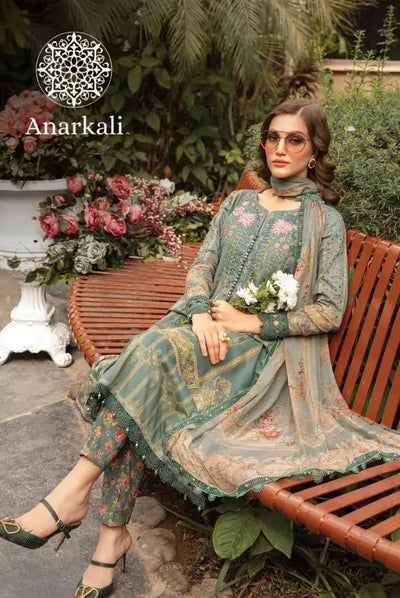 Maria.B M.Prints 3Piece Stitched Spring Summer 2024 Collection (Sea Green)