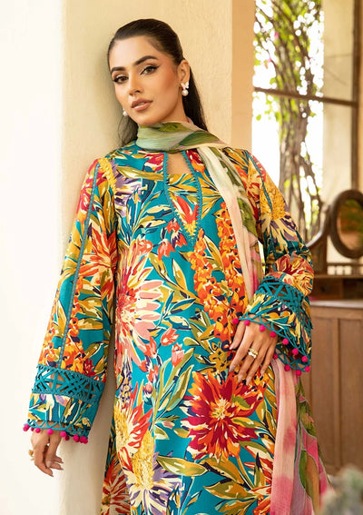 3 Piece Stitched Embroidered Lawn Suit From Maria.B By M.Basics Eid Collection'25-09