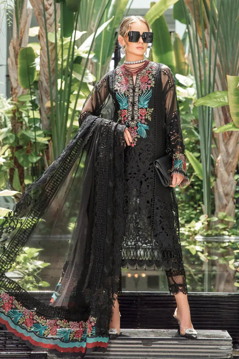 Maria B Luxury Lawn 3 Piece Stitched Suit - 03