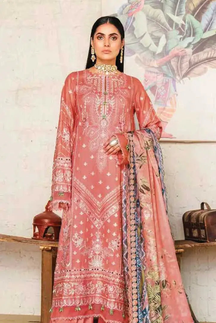 Meeral 3 Piece Luxury Lawn Collection Suit - 07