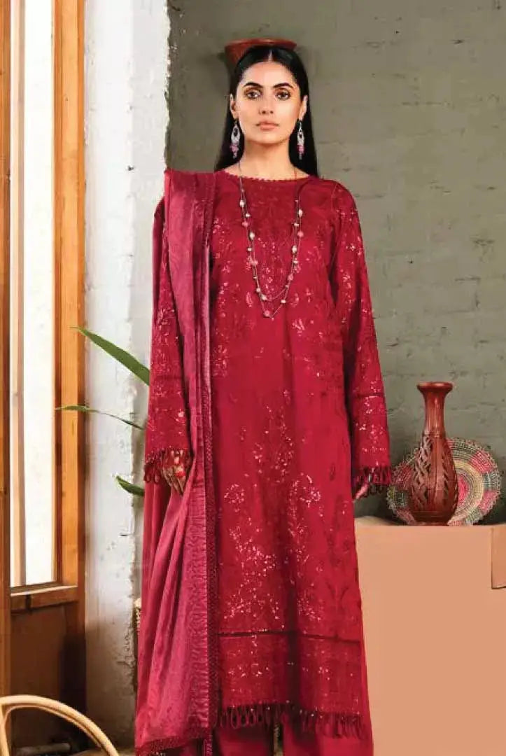 Meeral 3 Piece Luxury Lawn Collection Suit - 09