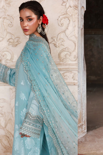 3 Piece Stitched premium embroidered Maya Jacquard New Collection'25 by Nureh NJ-101