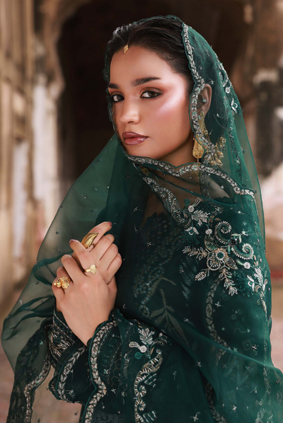 3 Piece Stitched premium embroidered Maya Jacquard New Collection'25 by Nureh NJ-105