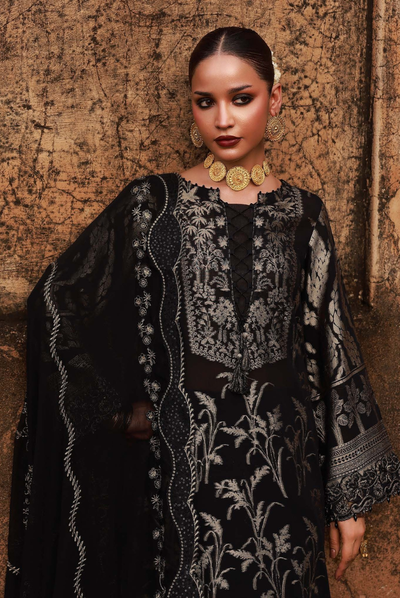 3 Piece Stitched premium embroidered Maya Jacquard New Collection'25 by Nureh NJ-106