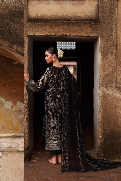 3 Piece Stitched premium embroidered Maya Jacquard New Collection'25 by Nureh NJ-106