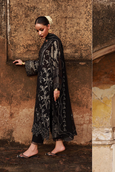 3 Piece Stitched premium embroidered Maya Jacquard New Collection'25 by Nureh NJ-106