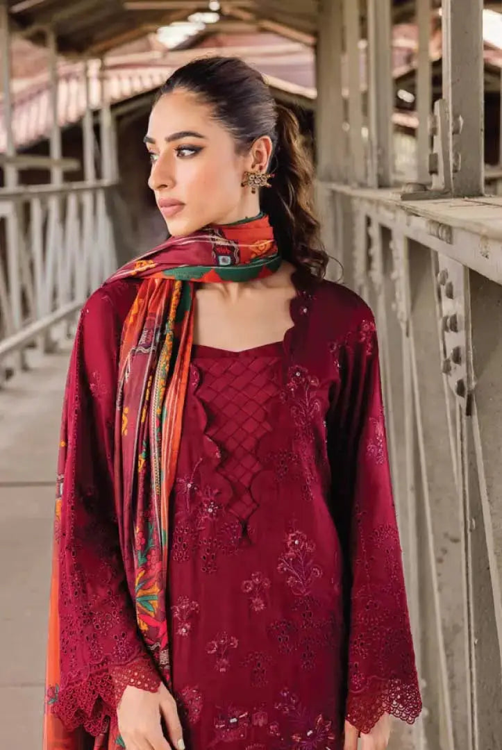 Nureh Maya Linen 3Piece Stitched Suit – 02