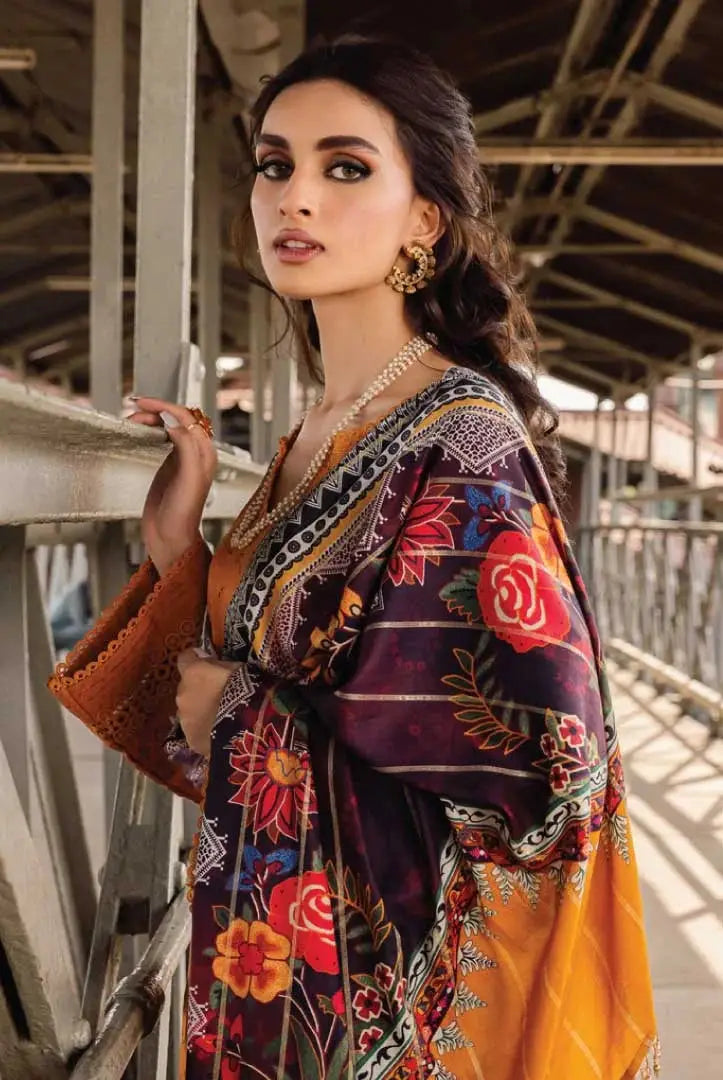 Nureh Maya Linen 3Piece Stitched Suit – 03