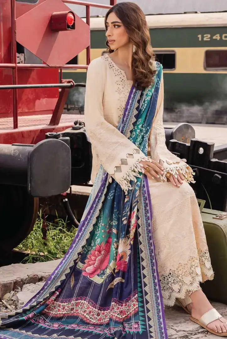 Nureh Maya Linen 3Piece Stitched Suit – 04