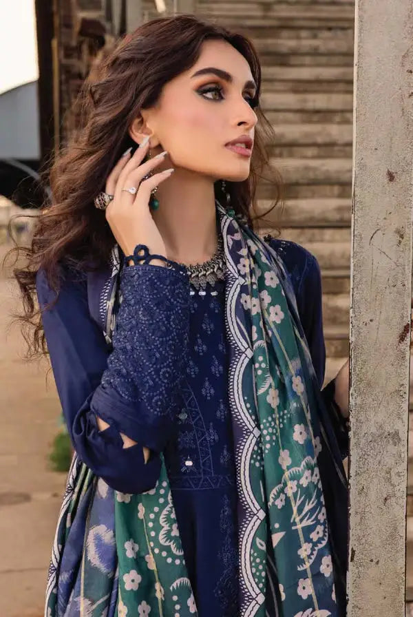 Nureh Maya Linen 3Piece Stitched Suit – 08