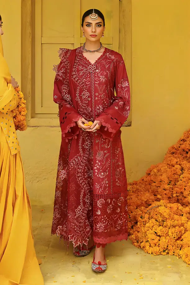 Nureh Mehmaan Nawazi 3 Piece Stitched Suit - 08