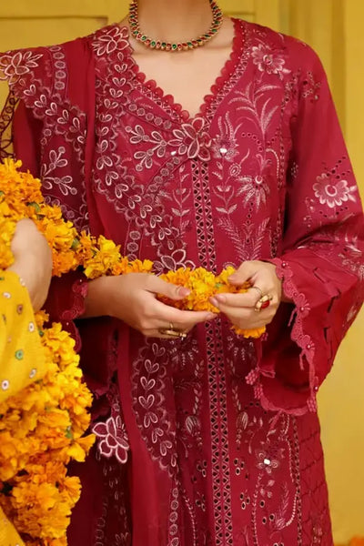 Nureh Mehmaan Nawazi 3 Piece Stitched Suit - 08
