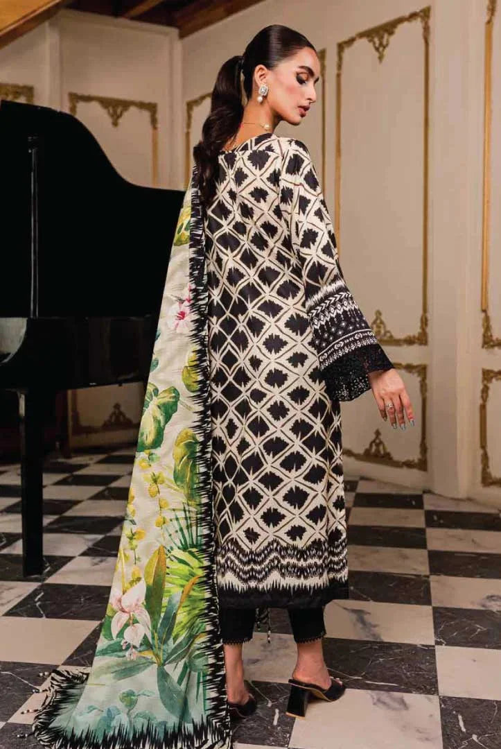 Nureh Signature Prints 3Piece Stitched Suit – 05