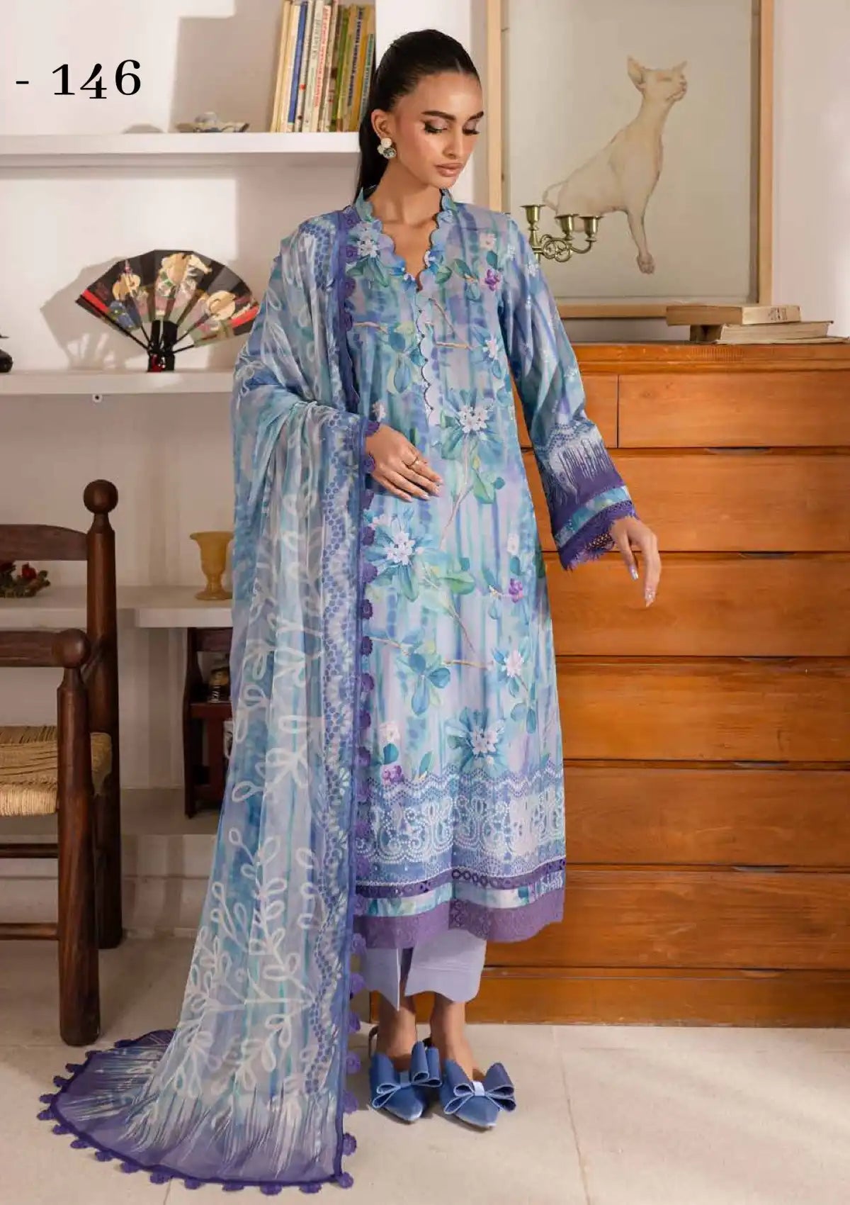 Signature Prints Lawn By Nureh 3 Piece Stitched Suit - 06