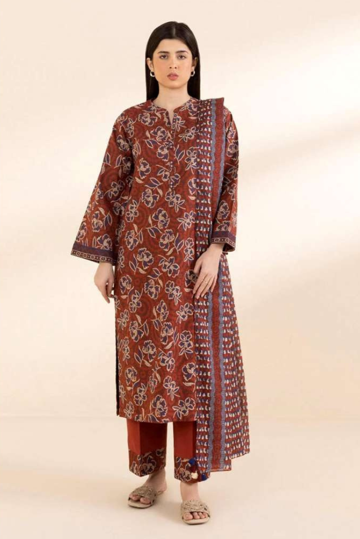 3 Piece Stitched  Printed Lawn Suit  by SAPPHIRE - 01