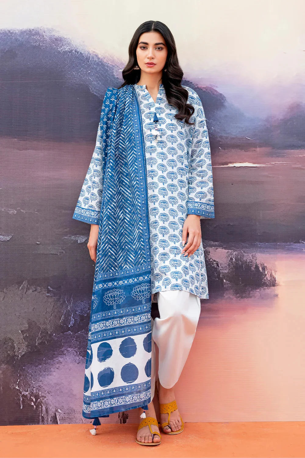 Sahar Print Edit 3 Piece Stitched Suit - 02