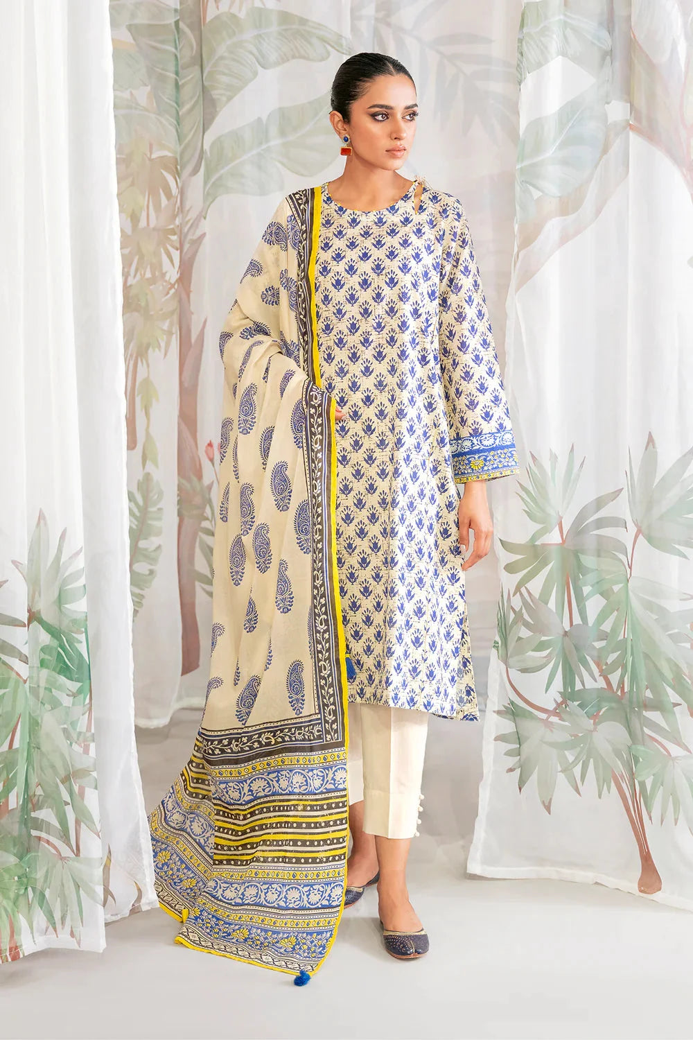 Sahar Print Edit 3 Piece Stitched Suit - 06