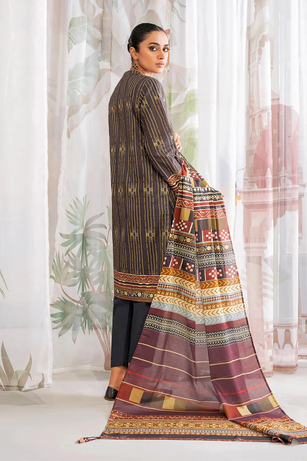 Sahar Print Edit 3 Piece Stitched Suit - 07