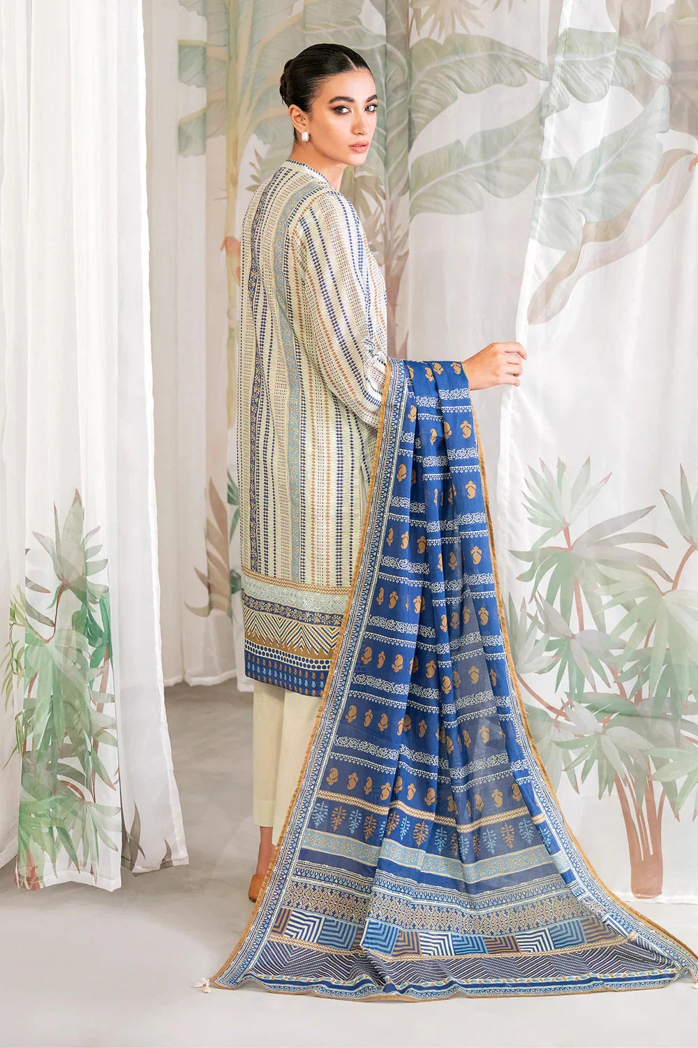 Sahar Print Edit 3 Piece Stitched Suit - 08