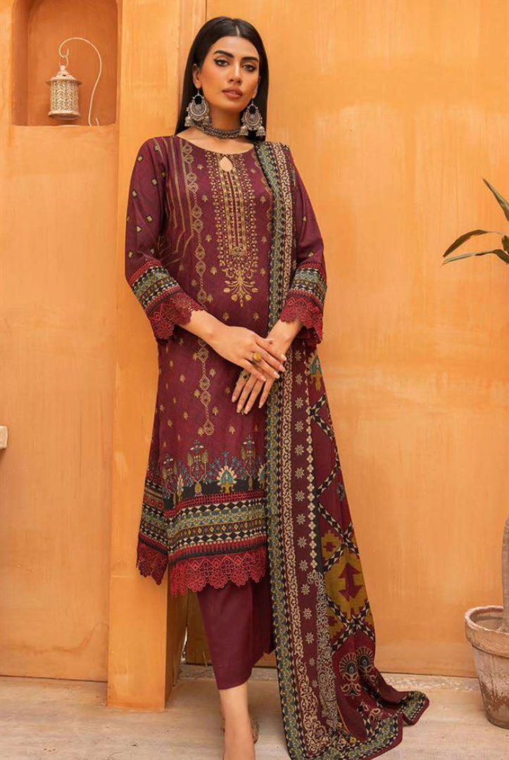 Zarqoon By Johra 3 Piece Stitched Suit – 03