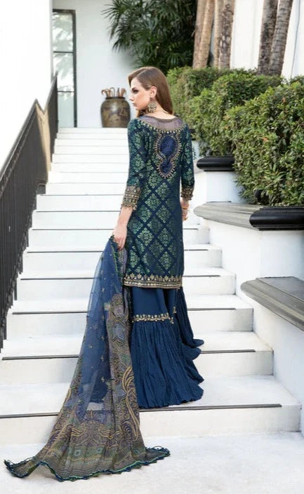 Maria B Luxury Lawn 3 Piece Stitched Suit - 01