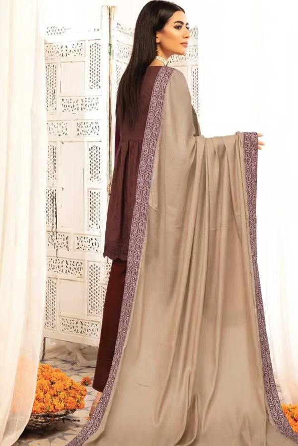 Johra Blue 3 Piece Stitched Suit – 02