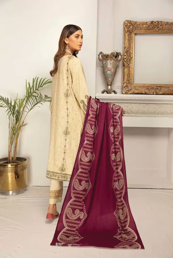 Royal Johra 3 Piece Stitched Suit – 05
