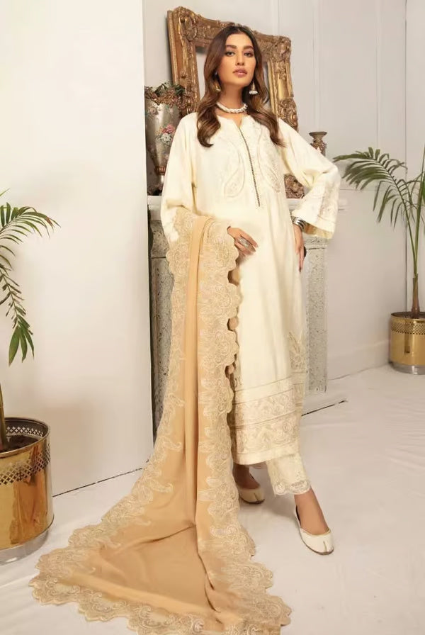 Royal Johra 3 Piece Stitched Suit – 03