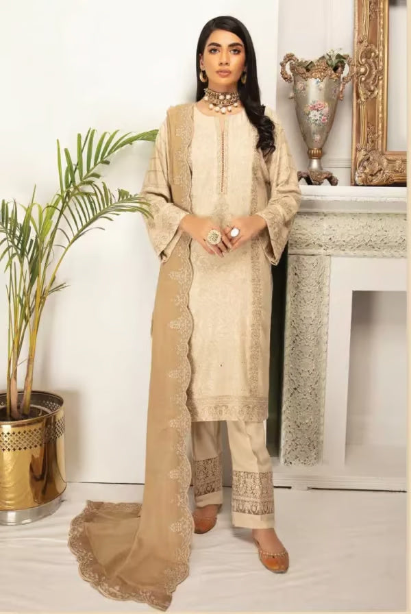 Royal Johra 3 Piece Stitched Suit – 01
