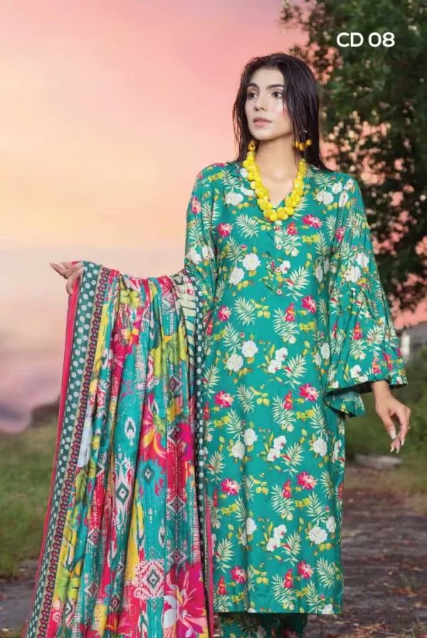 Sakina Anarkali 3 Piece Stitched Suit – 08