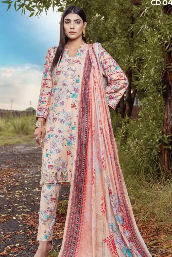 Sakina Anarkali 3 Piece Stitched Suit – 01