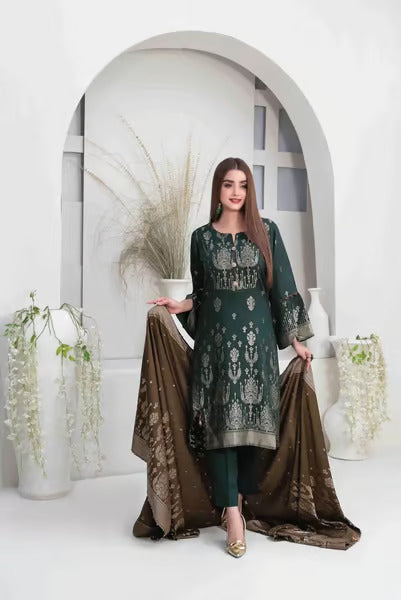 3 Piece Stitched Suits By Mishel Tawakkal - 01