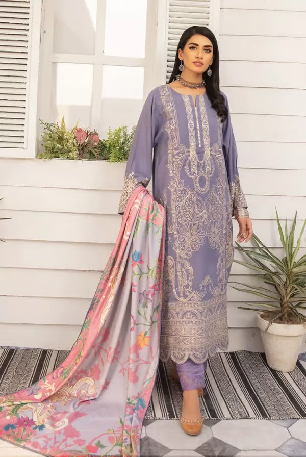 3 Piece Stitched Suits By Johra Wafa - 02